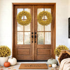 24 Inch Fall Wreaths for Front Door, Autumn Floral Outdoor Wreath - Image 6
