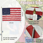 Bradford Small American Flags on Stick 12 Pcs 12x18 inch for Yard Lawn Decorations, Heavy Duty Mini Hand Held Handheld US USA Flags with Retractable Pole for Garden Planter Outside - Image 6