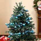 2 Pcs 6 ft Christmas Ball Ornament Garland, Lake Blue - Image 3