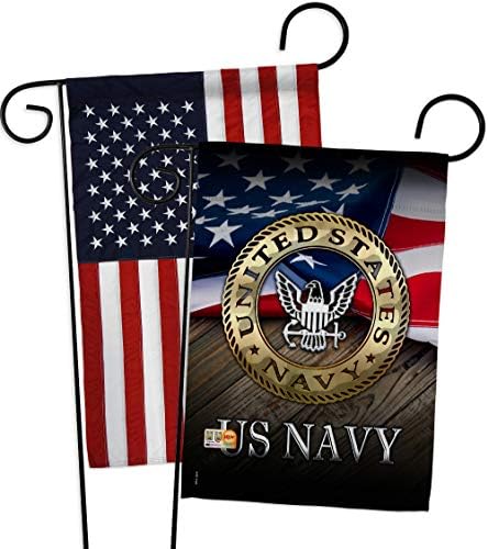 US Navy Garden Flag - Pack Armed Forces USN Seabee United State American Military Veteran Retire Official USA Applique - House Decoration Banner Small Yard Gift Double-Sided Made in 13 X 18.5 by Unknown