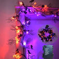 2026 Halloween Decor Lights 8.86FT 72 LED Willow Vine Twig with Timer Battery Operated Garland Lights with Orange Pumpkins Purple Bats and Black Dead Branches Indoor Halloween Decorations for Home by PALONMY