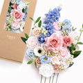 Ling's moment Artificial Pink Wedding Flowers Combo, English Pastel, Deluxe by LingsMoment