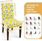 Lemon Chair Covers Set of 4,Stretchable Kitchen Dining Room Chair Covers Decorations Removable Washable Dining Chair Slipcovers Chair Protectors for Dining Room & Kitchen - Image 4