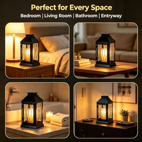Candle Warmer Lamp with Timer, Farmhouse Rustic Lantern - Image 7