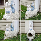 Mermaid Gutter Downspout Splash Block Statue, Garden Outdoor Animal Decor Sculpture, Diverter Rain, Decorative Extension, Waterproof Resin, Fits 3"x4" Rectangular Downspouts, Unique Gift - Image 4
