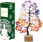 Crocon® 7 Chakhra Crystals Tree, 10-12 Inch Birthday Gifts for Women & Men by Crocon