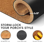 2 Pcs Welcome Door Mat Set, Layered Hello Coir Doormat with Black and White Buffalo Plaid Mat, Front Door Mats with Non-Slip TPR Backing, Farmhouse Modern Door Decor for Porch, Entryway, Patio - Image 4