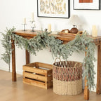 MIZII Christmas Garlands 6 Feet Artificial Pine Garland with Pinecone Real Touch Pines Vine Greenery Garland Christmas Decorations for Xmas Fireplace Mantle Home Decor Indoor Outdoor (White Pine) - Image 7