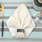 Jeweled Peacock Napkin Rings Set of 12 for Wedding Party, Blue - Image 4