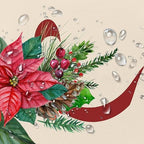 Yighty Oval Christmas Tablecloth 60x102In,Poinsettia Holly Pine Cone Christmas Table Cloth,Polyester Waterproof Wrinkle Resistant Durable Tablecloth for Holidays,Kitchen,Winter and Home Decor - Image 4