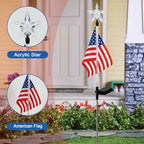 4th of July Decorations Outdoor,3 Pack Solar American Flag lights Stakes - Image 2