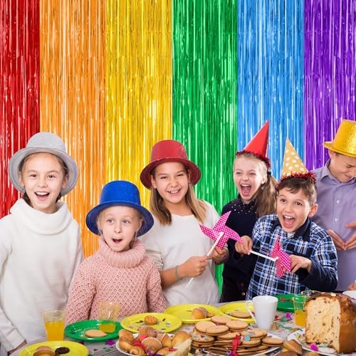 ZATAYE 12 Pack Rainbow Kindergarten Foil Curtain Streamer Decorations - Image 6