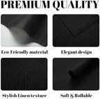 Placemats Set of 12 Vinyl/Plastic Woven Place Mats for Kitchen Table Indoor/Outdoor Washable Placemat Wipeable Dining Table Mats (Full Black,12) - Image 2