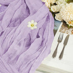 16 Pack Cheesecloth Table Runners 20" x 120", Boho Gauze Table Decor for Wedding, Bridal Shower, Birthday Party, Long Romantic Runner(Lavender) - Image 4
