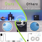 Blue 50 Feet Led Lights Strip Indoor Rope Lights Easy DIY Cuttable Strip Lights for Fish Tank Bar Room Bathroom Living Room Kitchen Ceiling Wall Vanity Mirror Decor - Image 3
