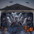 WovWeave 7 x 16 Ft Halloween Garage Door Cover Banner, Skull by WovWeave