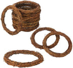 14 Pcs 8 inch Natural Grapevine Wreath Set, Hand-Woven Vine Branch Wreaths for DIY Crafts, Christmas Decorations, Home & Event Styling - Image 3
