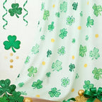 youleyar St. Patrick's Day Curtains for Living Room, 72 Inch Length Shamrock Clover Gold Coin Printed Pattern Curtain, Rod Pocket Window Drapes Decorations for Bedroom Dining Room Drapes, 52W x 72L - Image 7