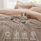 Bedsure Soft Light Brown Throw Blanket for Couch Decor Gifts 50"x70" - Image 5