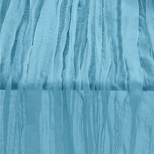 10 Pack Baby Blue Cheesecloth Table Runner 35x120 Inch 10Ft Rustic Gauze Cheese Cloth Table Runner Sheer Cheesecloth Table Runners for Wedding Party Bridal Shower Decoration - Image 6