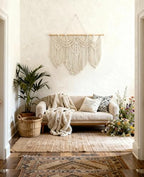 Tempospark Macrame Wall Hanging, 43"x32" Boho Wall Tapestry, Large Wall Art for Bedroom, Living Room, Dining Room, Nursery, Gallery, Office (Tassel) - Image 4