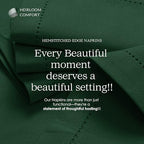 Forest Green Cloth Napkins 18x18 Inch - 12 Pack - 100% Cotton, Soft, Durable, Absorbent, Washable, Reusable - Hemstitch Mitered Edges - Perfect for Weddings, Fall, Dinner, Everyday - Image 6