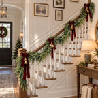 15FT Real Touch Artificial Cedar Garland for Christmas Decor by Senjie