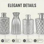 32 PCS Assorted Vintage Bud Vases, Colorful Glass Small Vases Bulk, for Centerpieces, Wedding Table Decor, Home Decorations & Gifts (Silver Srires) - Image 3