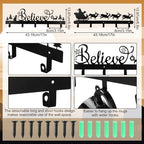 Blulu Christmas Stocking Wall Rack with 5 Hangers Holder - Image 2