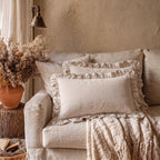 patdrea Vintage Linen Throw Pillow Covers,Set of 2,12"x20"-Kubum - Image 2