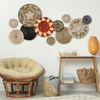 Tatuo 11 Pcs Boho Wall Basket Decor Woven Wall Hanging Art, Dark - Image 6