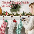 HMASYO Christmas Stocking Holders for Mantle Set of 4, Heavy Duty Iron Stocking Hangers Base, Low Profile Weighted Stocking Holder Hooks for Fireplace Tabletop Shelf Christmas Decoration, Copper - Image 6