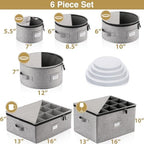 Stack Store Plus More 6pcs Hard Shell China Storage Containers for Cups and Mugs, Wine Glasses and Plates - Heavy Duty Dinnerware Storage - Image 3