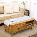 Solino Home 100% Pure Linen Table Runner, 14 x 48 in, Blue and White Stripe by SolinoHome