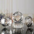 Crystal Napkin Rings Holders - 2 Inch Set of 4, Party Wedding Set Christmas Decorations for Table Dinner - Image 4