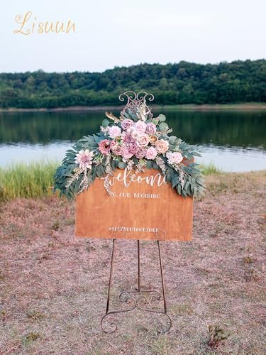 Lisuun Artificial Wedding Arch Flowers, 2 Large Floral Swags - Image 5