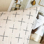 MIULEE Pack of 2 Decorative Burlap Linen Euro Sham Christmas Throw Pillow Covers for Sofa Couch Bed 24x24 Inch Modern Farmhouse Pillowcases Rustic Woven Textured Cushion Cover Beige - Image 2
