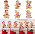 Wonderjune 6 Pcs Christmas Stocking Holders for Mantle, Gingerbread Man by Wonderjune