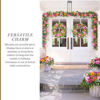 Balsam Hill Outdoor Radiant Peony Spring & Summer Wreath - 30" Premium UV-Protected Floral Door Wreath for Front Door, Patio, & Year-Round Outdoor Display - Image 5