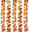 Mizii Fall Decor 5 Packs 390" Artificial Maples Vines Garland Fake Vine Fall Garland Silk Maple Leaves Faux Hanging Plants for Thanksgiving Porch Mantle Fireplace Farmhouse Harvest Decorations (Maple) by Mizii
