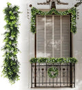 Fake Hanging Plants 26Pc-20 Artificial Ivy Vines, UV Resistant Greenery Ivy Leaves Garland with Flowers for Wedding Outdoor Decoration Home Indoor Wall Décor by Goleray