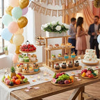 Roowest Set of 6 Wood Dessert Table Display Stands 3 Tier,Bamboo - Image 6