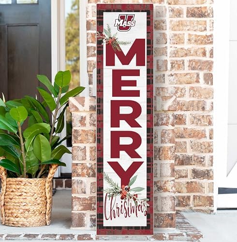 KH Sports Fan UMASS Minutemen Holiday Porch Leaner, 11x46 Inches, Minutemen Outdoor Christmas Sign; Display Some Holiday Cheer with This UMASS Amherst Minutemen Christmas Sign - Image 2