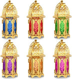 Mumufy 6 Pcs Moroccan Lanterns Ramadan Lantern Eid Mubarak Decoration,Gold by Mumufy