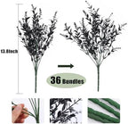 RECUTMS Black Artificial Flowers,Fake Outdoor UV Resistant Plants 36 Packs - Image 2