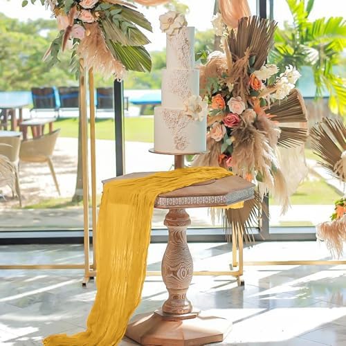 12 Pack Gold 10Ft Cheesecloth Table Runner - Image 7
