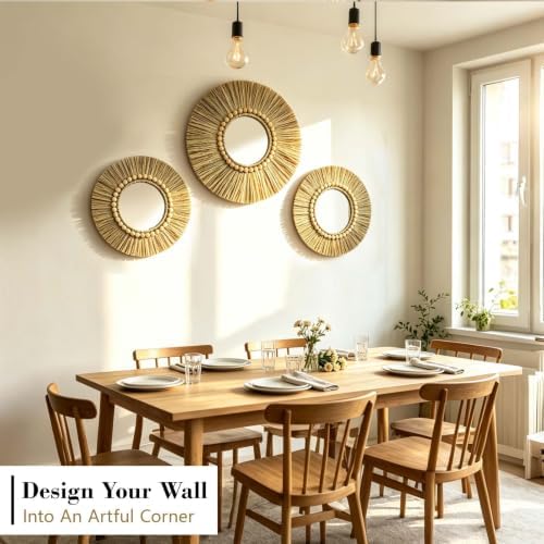 Qian Qian You Handmade Wall Basket Set,3-Piece Seagrass Decor Basket - Image 4