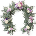 Floroom 6ft Artificial Eucalyptus Garland with Flowers Fake Greenery Faux Floral Vine Garland for Table Decor Wedding Centerpieces Bridal Shower Party Decorations, Lilac & Lavender by Floroom