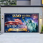 American 250th Birthday Garage Door Cover Decorations, 4th of July Photograph Backdrop America USA Banner 250th Anniversary Garage Door for Independence Day Patriotic Party Outdoor Decor Banners (G) by Unknown