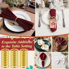 WILLBOND 200 Pcs Gold Napkin Rings Bulk Christmas Round Napkin Ring Holders Metal Buckle for Cloth Holiday Dinners Wedding Adornment Home Decorations Party Supplies - Image 7